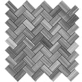 Bardiglio Honed Mini Brick Mesh Marble Mosaic