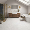 Bardiglio Imperiale (Italian) Marble 12x12 Polished/Honed Tile — Bathroom floor