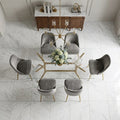 Bardiglio Imperiale (Italian) Marble 24x24 Polished/Honed Tile — Dining Room floor