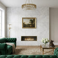 Bardiglio Imperiale (Italian) Marble 24x24 Polished/Honed Tile — Living Room feature wall
