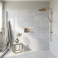 Bardiglio Nuvolato (Italian) Bardiglio Imperiale Marble 12x24 Polished/Honed Tile — Bathroom shower wall