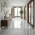 Bardiglio Nuvolato (Italian) Bardiglio Imperiale Marble 18x18 Polished/Honed Tile — Hallway floor