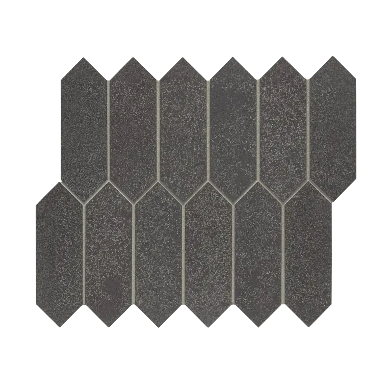Picket Mesh Honed Basalt Mosaic
