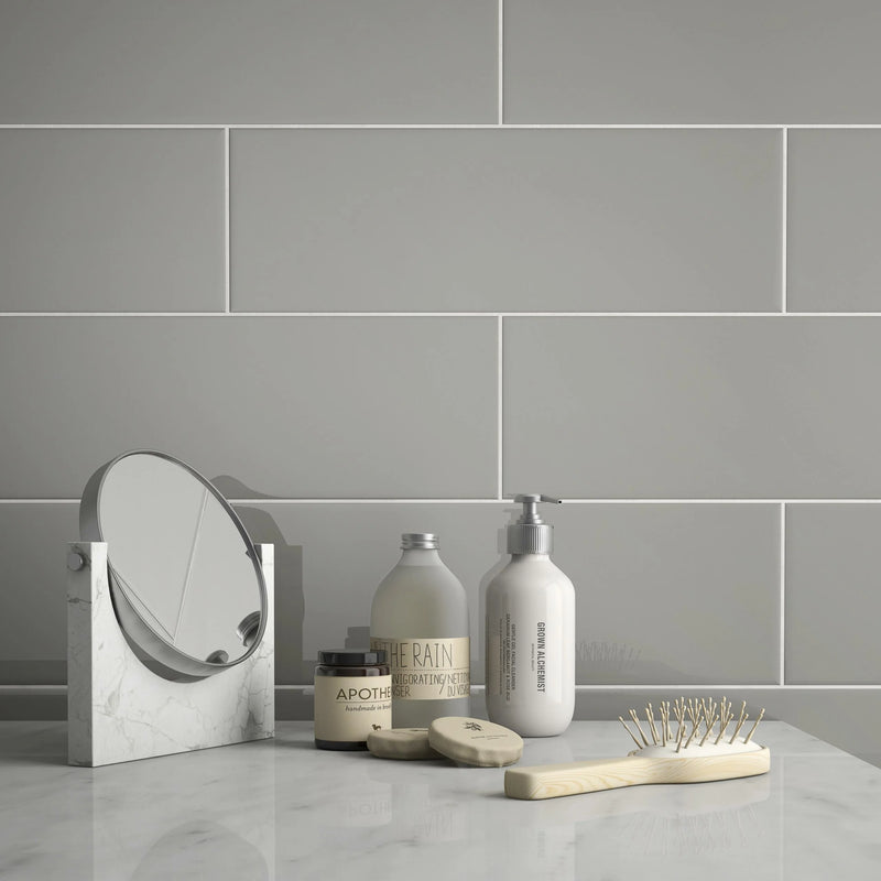 Baseline TenderGray 4x16 Matte Ceramic Wall Tile