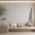 Bati 1x1 Marble Mosaic Tile — Spa spa interior
