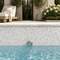 Bati 1x1 Marble Mosaic Tile — Swimming Pool pool interior tiling