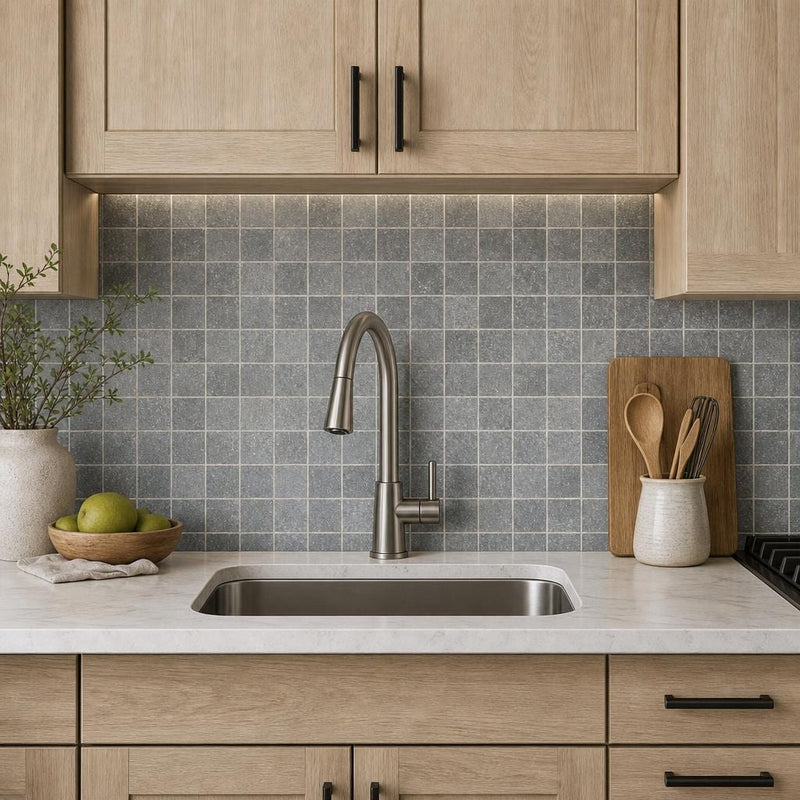 Bati Eco08 2x2 Slate Mosaic Tile — Kitchen backsplash