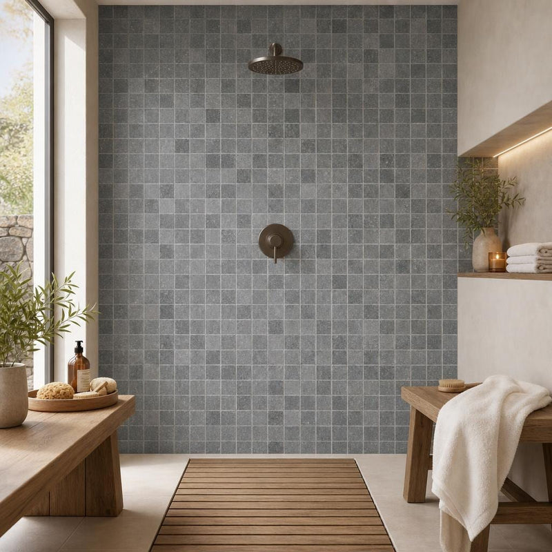 Bati Eco08 2x2 Slate Mosaic Tile — Spa spa interior