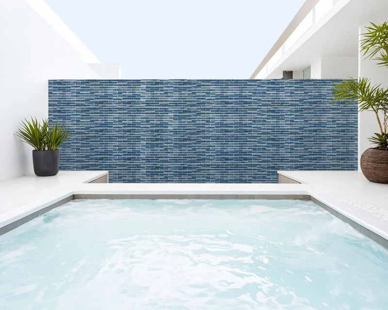Bati VEBL45 3x3 Brick Joint Glass Mosaic Tile