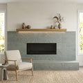 Bayside Ocean Slate Natural 10 x 24 x 2 Slate Wall Cap Cap 12x24 tile — Living Room fireplace surround