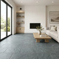 Bayside Ocean Slate Natural 10 x 24 x 2 Slate Wall Cap Cap 12x24 tile — Living Room floor