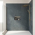 Bayside Ocean Slate Natural 12 x 24 x 2 Slate Wall Cap Cap 12x24 tile — Bathroom shower wall