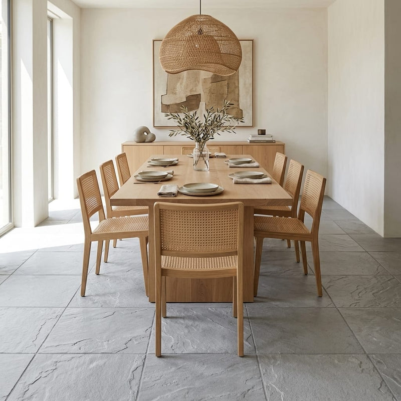 Bayside Ocean Slate Natural 21 x 21 x 2 Slate Column Cap Cap 20x20 tile — Dining Room floor