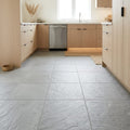 Bayside Ocean Slate Natural 21 x 21 x 2 Slate Column Cap Cap 20x20 tile — Kitchen floor
