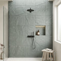 Bayside Ocean Slate Natural 24 x 24 x 2 Slate Column Cap Cap 24x24 tile — Bathroom shower wall