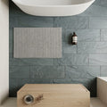 Bayside Ocean Slate Natural 8 x 24 x 2 Slate Wall Cap Cap 8x24 tile — Bathroom floor
