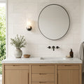 Beach White Surf 11x22 Porcelain Tile 12x24 — Bathroom vanity wall