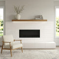 Beach White Surf 11x22 Porcelain Tile 12x24 — Living Room fireplace surround