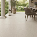 Beaumaniere 18x18 Honed Natural Limestone Tile — Covered Patio floor