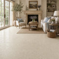 Beaumaniere 18x18 Honed Natural Limestone Tile — Living Room floor