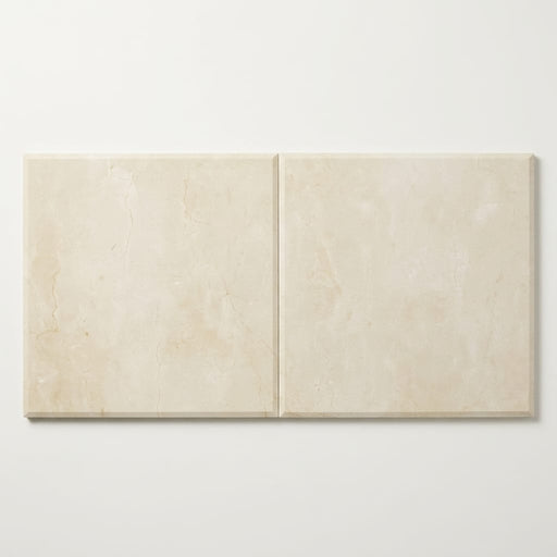 Beige Spanishcrema Marfil *Select Marble Honed 24 x 24 x 1/2 Beveled Tile 24x24 close-up
