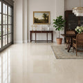 Beige Spanishcrema Marfil *Select Marble Polished 18 x 18 x 1/2 Beveled Tile 18x18 — Living Room floor