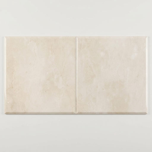 Beige Spanishcrema Marfil *Select Marble Polished 24 x 24 x 1/2 Beveled Tile 24x24 close-up