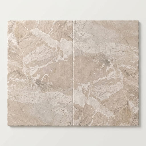 Beige Verona Marble Leather (Sandblasted & Brushed) 16 x 24 x 1/2 Tile 16x24 close-up