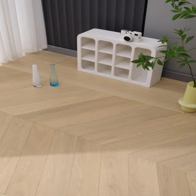 Bella Euro Oak 5x25.2 Chevron Premium Select 4mm Engineered Hardwood Flooring
