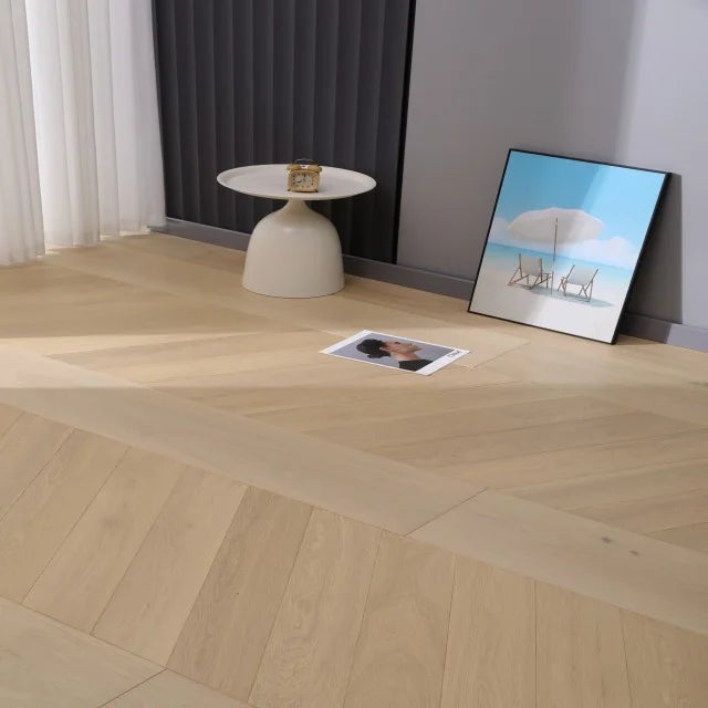Bella Euro Oak 5x25.2 Chevron Premium Select 4mm Engineered Hardwood Flooring