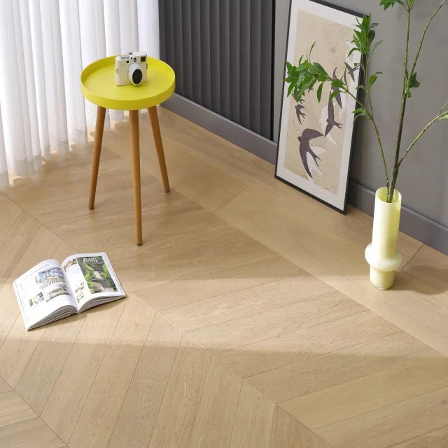 Bella Euro Oak 5x25.2 Chevron Premium Select 4mm Engineered Hardwood Flooring