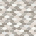 Bellagio Blend Elongated Hexagon Misc. Honed 0.38 Inch Marble Mosaic Tile