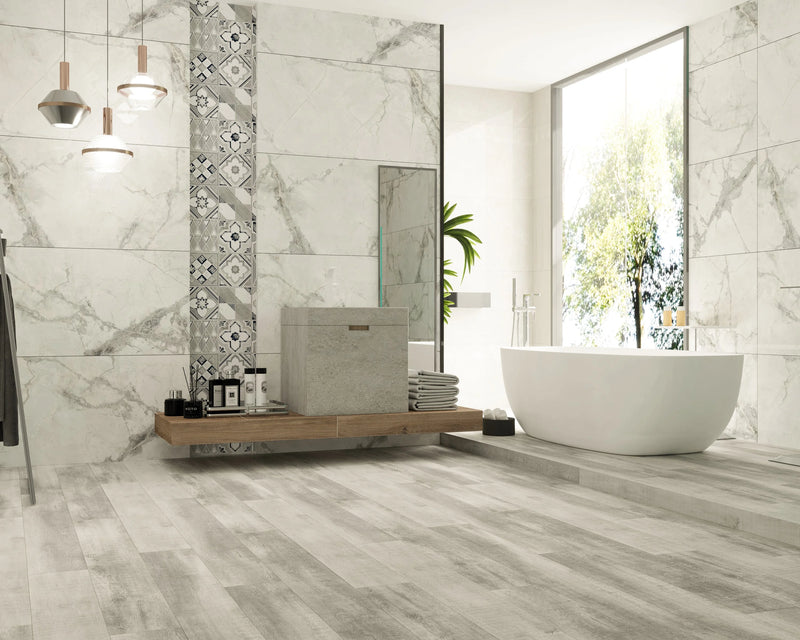 Bellator Arctic Fog 9x60 EIR Painted V-Groove 20mil SPC Vinyl Flooring