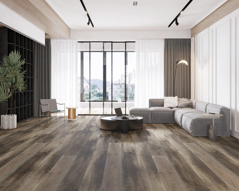 Bellator Loft Umber 9x60 EIR Painted V-Groove 20mil SPC Vinyl Flooring