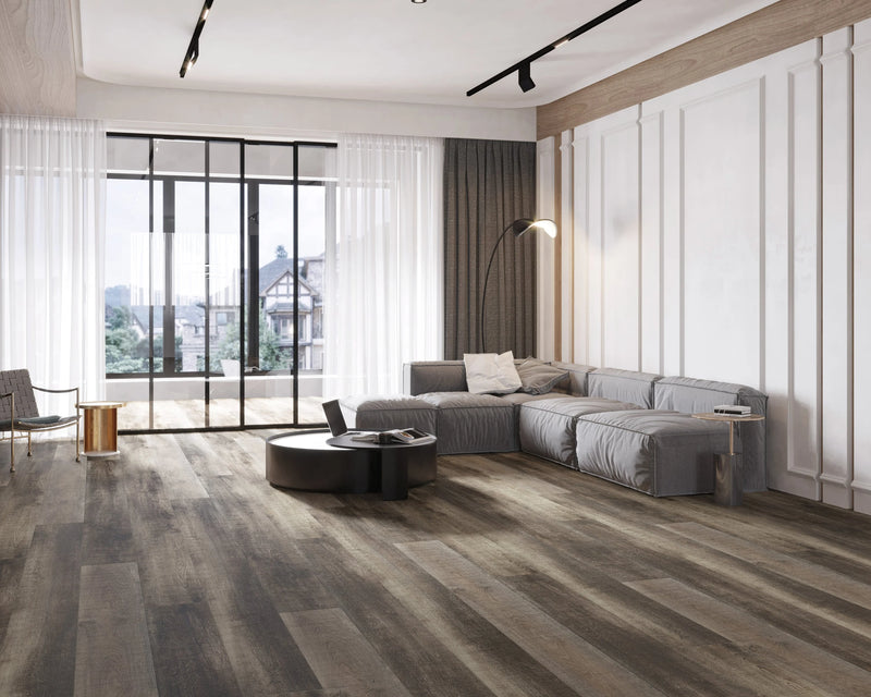 Bellator Loft Umber 9x60 EIR Painted V-Groove 20mil SPC Vinyl Flooring