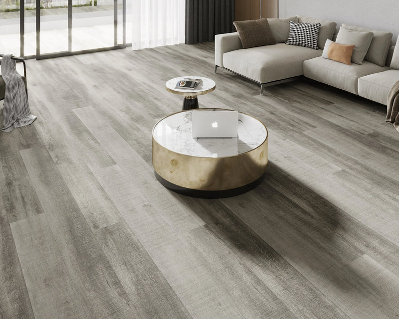 Bellator Revel Asphalt 9x60 EIR Painted V-Groove 20mil SPC Vinyl Flooring