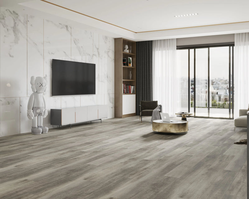 Bellator Revel Asphalt 9x60 EIR Painted V-Groove 20mil SPC Vinyl Flooring