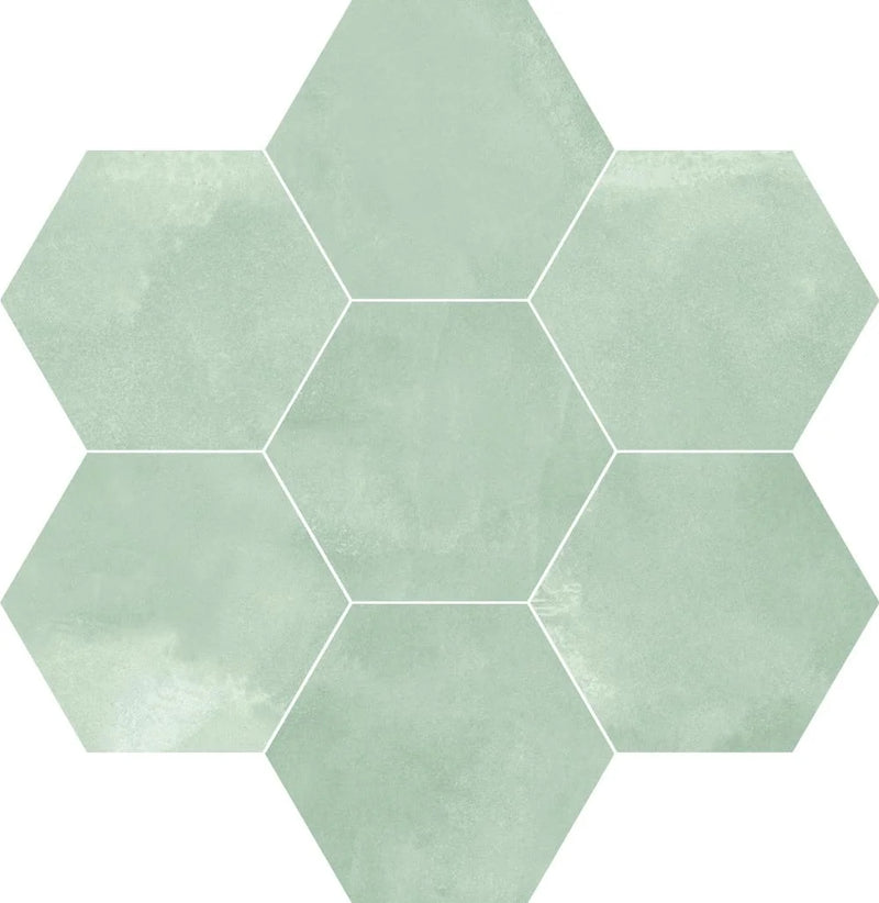 Berlin Exa Aquamar 8.5x9.8 Hexagon Matte Ceramic Tile