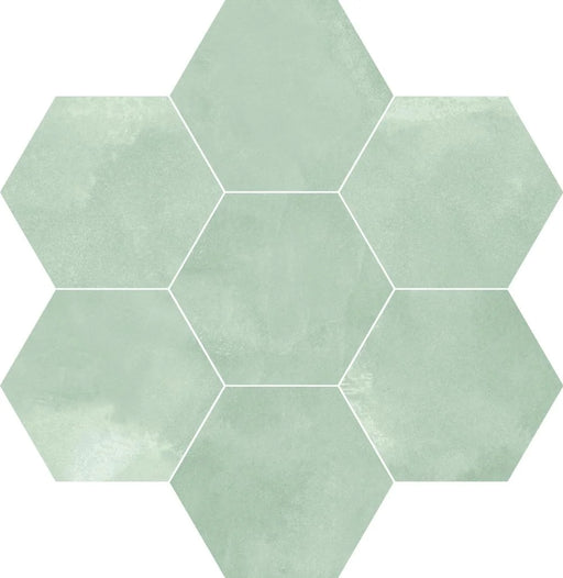Berlin Exa Aquamar 8.5x9.8 Hexagon Matte Ceramic Tile