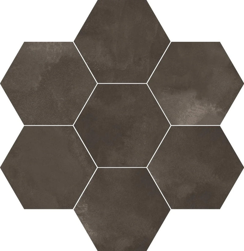 Berlin Exa Graphite 8.5x9.8 Hexagon Matte Ceramic Tile
