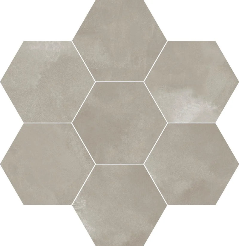 Berlin Exa Grey 8.5x9.8 Hexagon Matte Ceramic Tile
