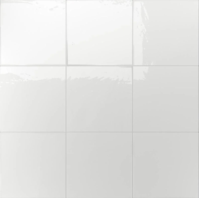 Berlin White 5.8x5.8 Glossy Ceramic Tile