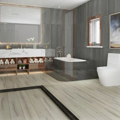 Bermuda Mineral White 7x48 EIR Micro-Bevel 20mil WPC Vinyl Flooring