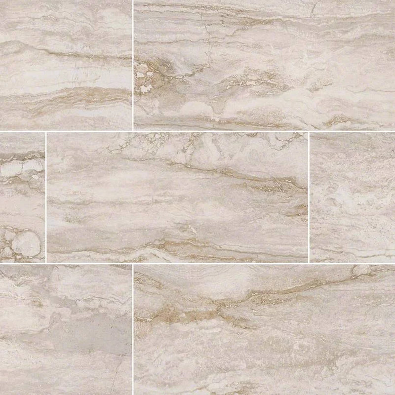 Bernini Bianco 12x24 Matte Porcelain Marble Look Tile