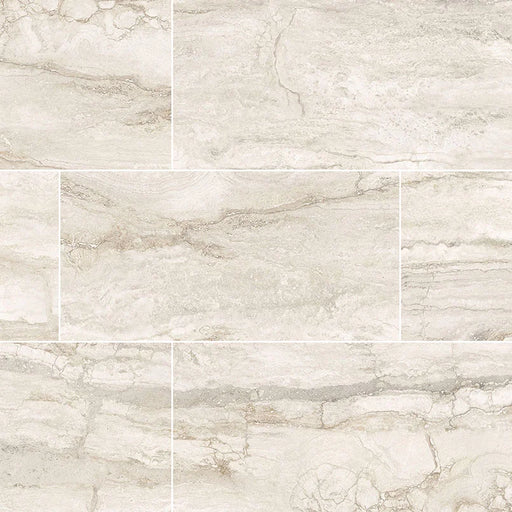 Bernini Bianco 12x24 Polished Porcelain Marble Look Floor Tile