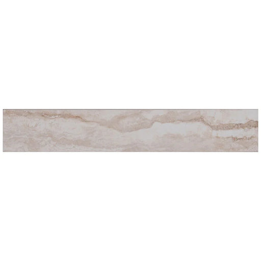 Bernini Bianco 3x18 Bullnose Matte Porcelain Tile Marble Look Trim