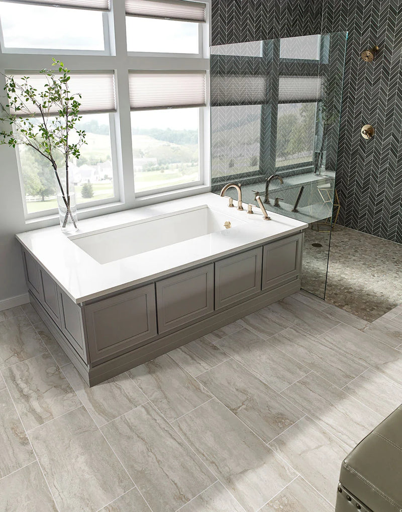 Bernini Camo 12x24 Matte Porcelain Marble Look Floor Tile