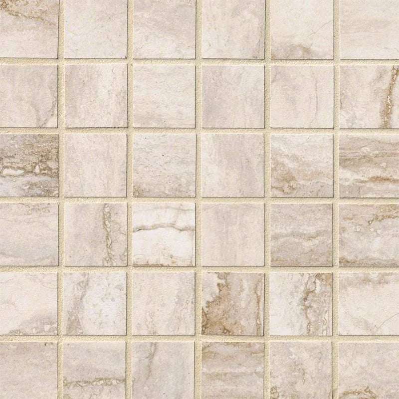 Bernini Camo 2x2 Matte Porcelain Marble Look Mosaic Tile