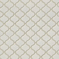 Bianco Arabesque Pattern Glossy 0.24 Inch Porcelain Mosaic Tile