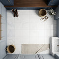 Bianco Carrara 12x12 Honed Marble Tile — Mudroom floor